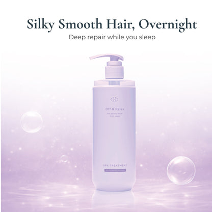 Off & Relax Spa Treatment Silky Night Repair Violet Musk Scent 460ml | Smooth and Moisturize