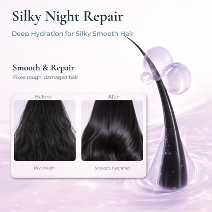 Off & Relax Spa Treatment Silky Night Repair Violet Musk Scent 460ml | Smooth and Moisturize