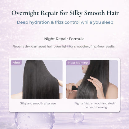 Off & Relax Spa Treatment Silky Night Repair Violet Musk Scent 460ml | Smooth and Moisturize