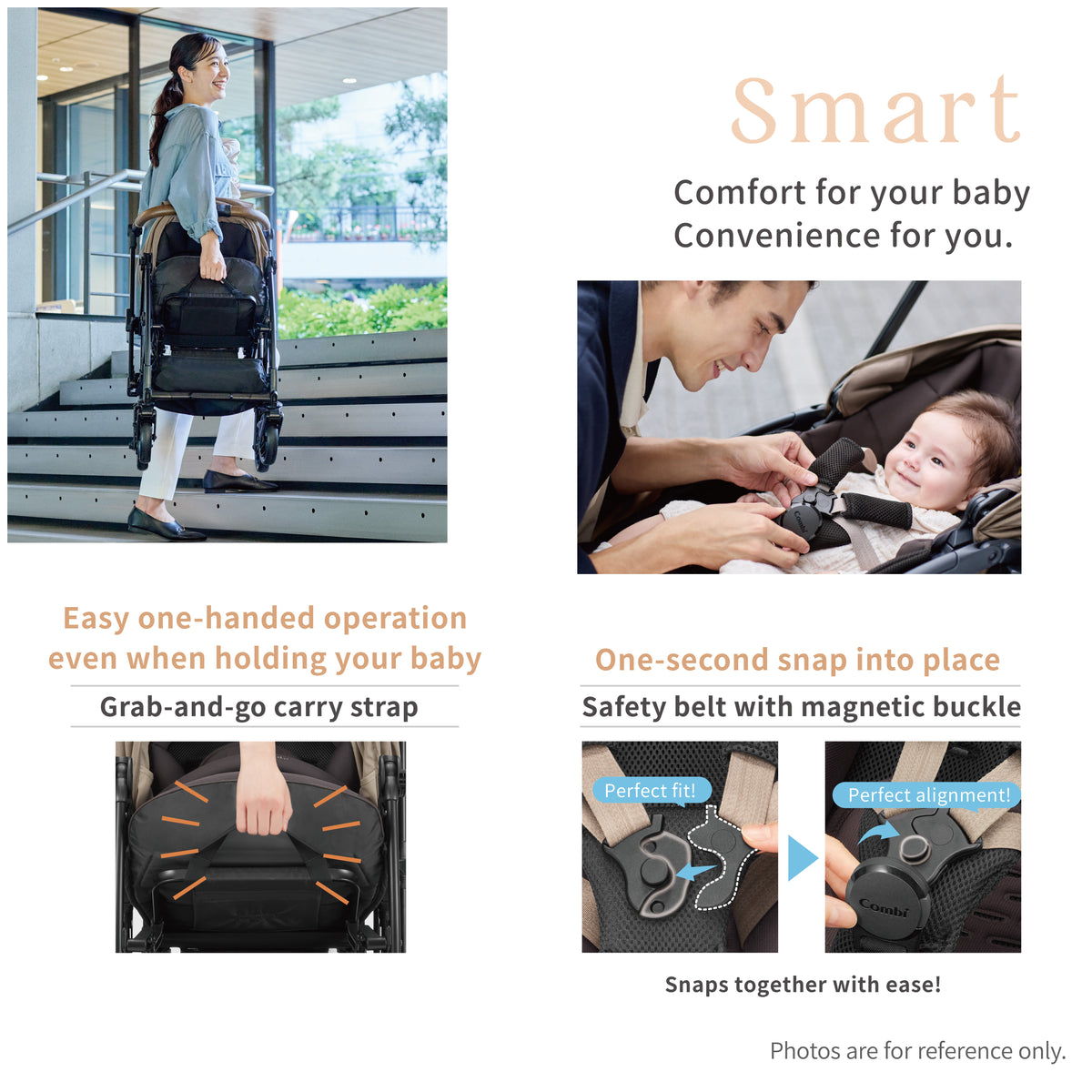 Combi Sugocal S Baby Stroller | Auto Slide Seat
