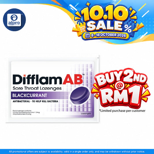 Difflamab Loz (blackcurrant) 6's | for Sore Throat