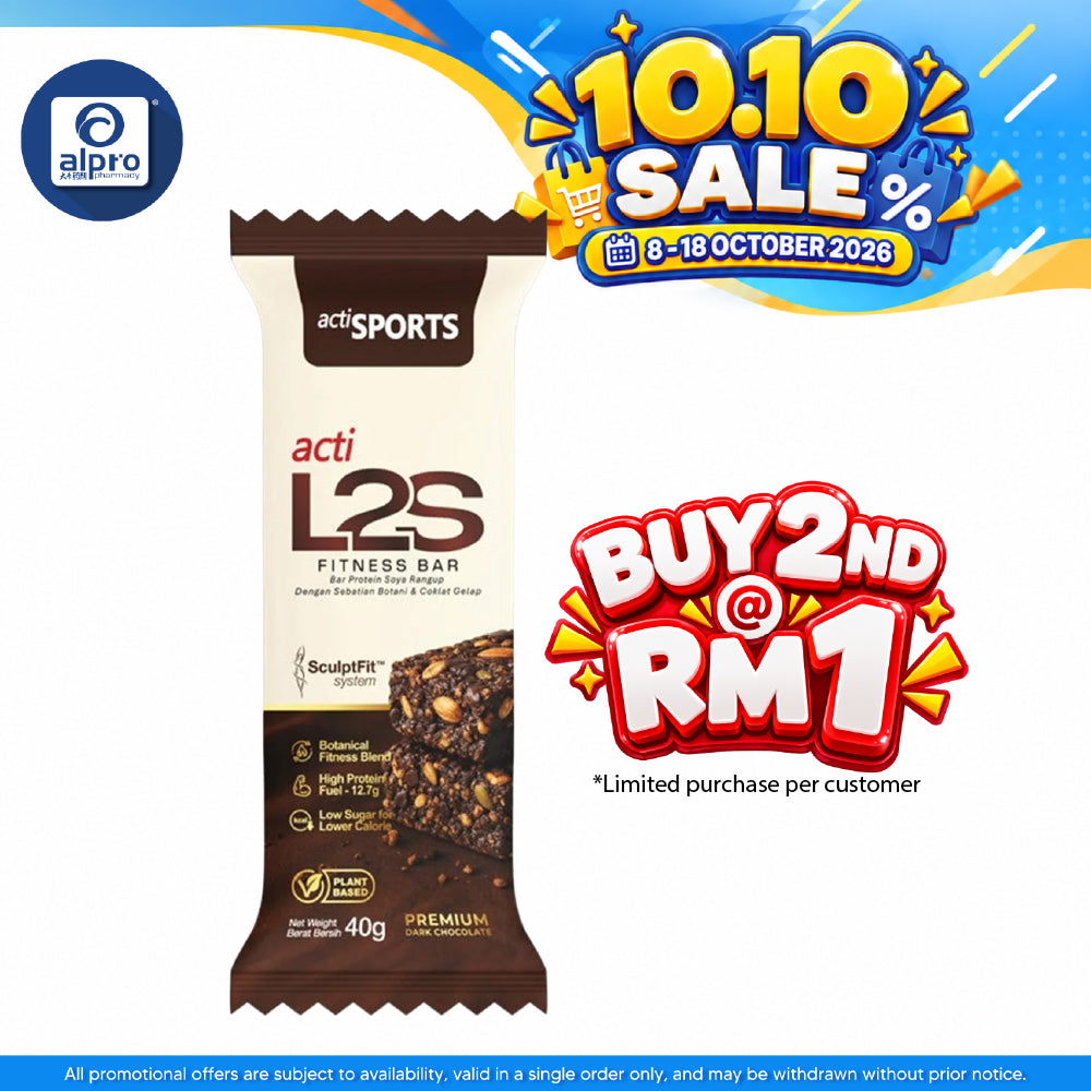 Acti L2S Fitness Bar 40g 1s | Lower Calorie and High Protein Fuel