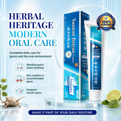 YNBY Yunnan Baiyao Probiotic Toohtpaste 云南白药牙膏 100g Yunnan Baiyao