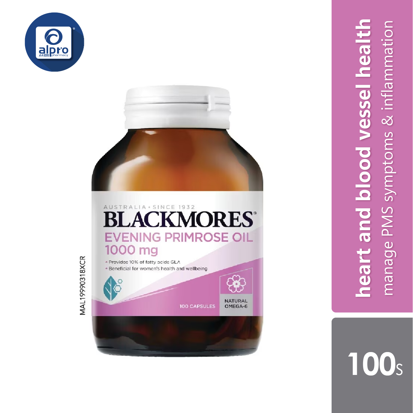 Blackmores Evening Primrose 1000mg 100s | Support for Women’s Health Blackmores