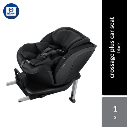 Combi Crossage 360 SL Plus Car Seat (Black / Navy Blue) | 40–150cm | R129 i-Size | 360° Rotation
