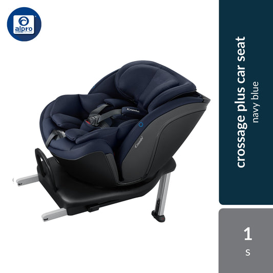 Combi Crossage 360 SL Plus Car Seat (Black / Navy Blue) | 40–150cm | R129 i-Size | 360° Rotation