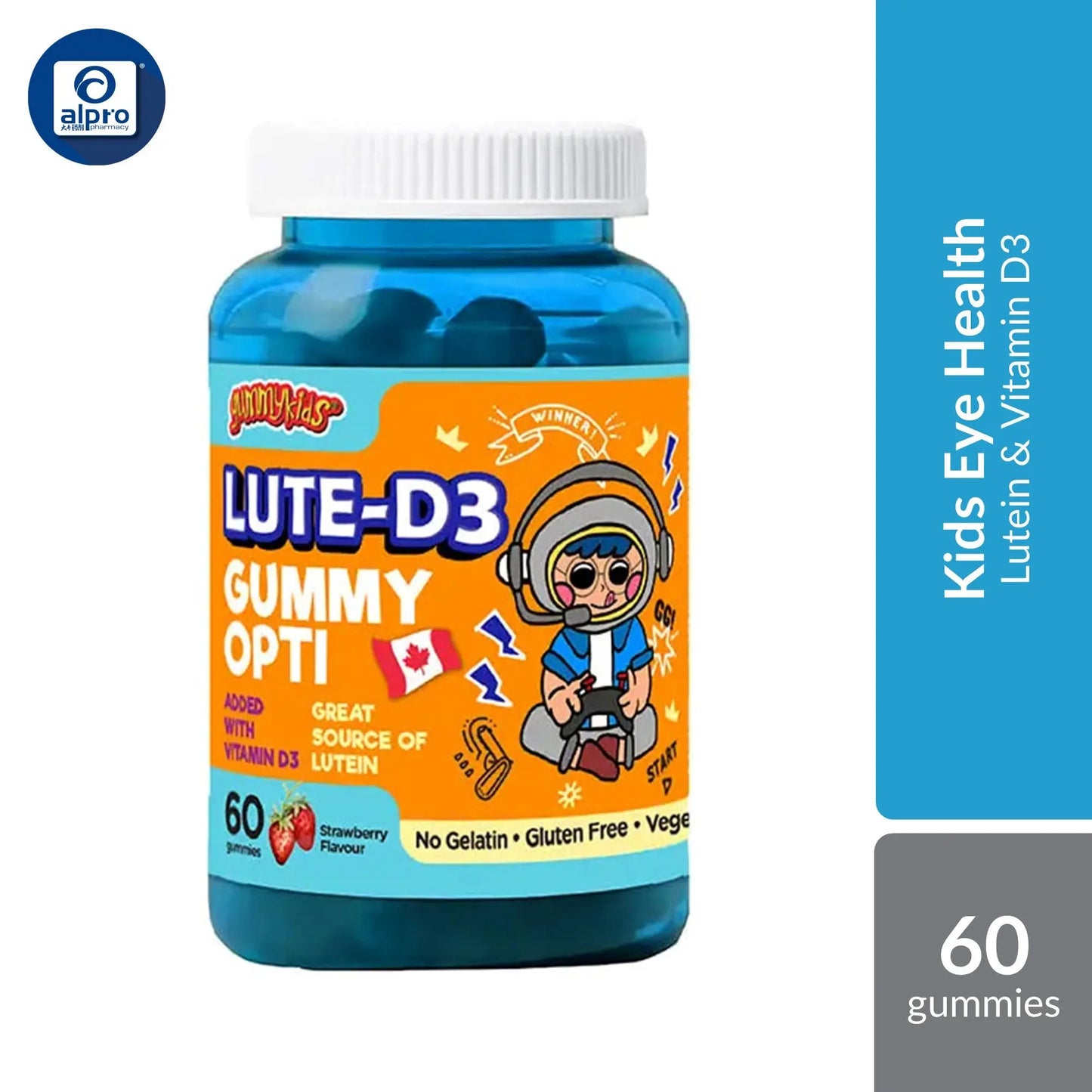 Gummykids Lute-D3 Gummy Opti 60s | Strengthens Immune System Gummykids