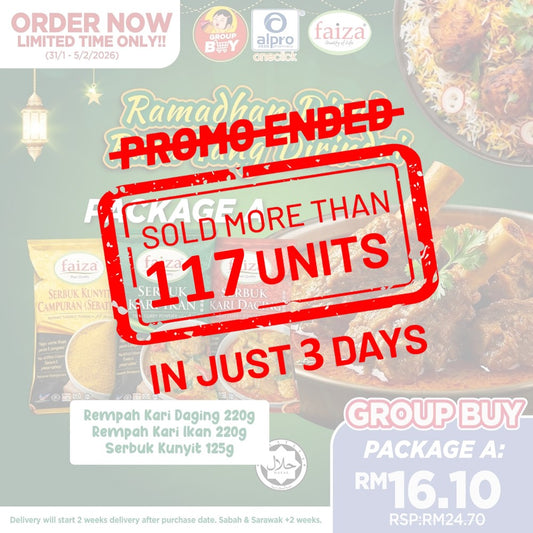 [Group Buy Delivery Starts: 2/3/2026] Faiza Rempah (Package A/B/C/D) Group Buy