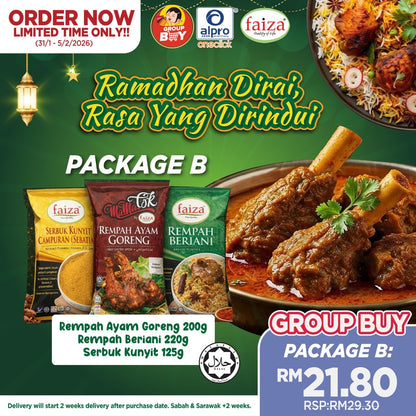 [Group Buy Delivery Starts: 2/3/2026] Faiza Rempah (Package A/B/C/D) Group Buy