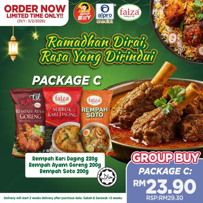 [Group Buy Delivery Starts: 2/3/2026] Faiza Rempah (Package A/B/C/D) Group Buy