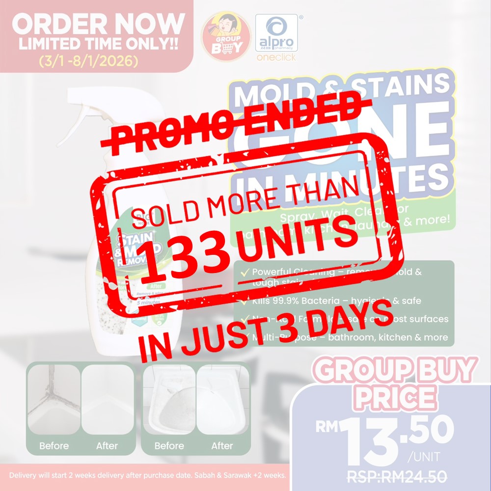 [Group Buy Delivery Starts: 02/02/2026] Stain & Mold Remover 500ml Group Buy