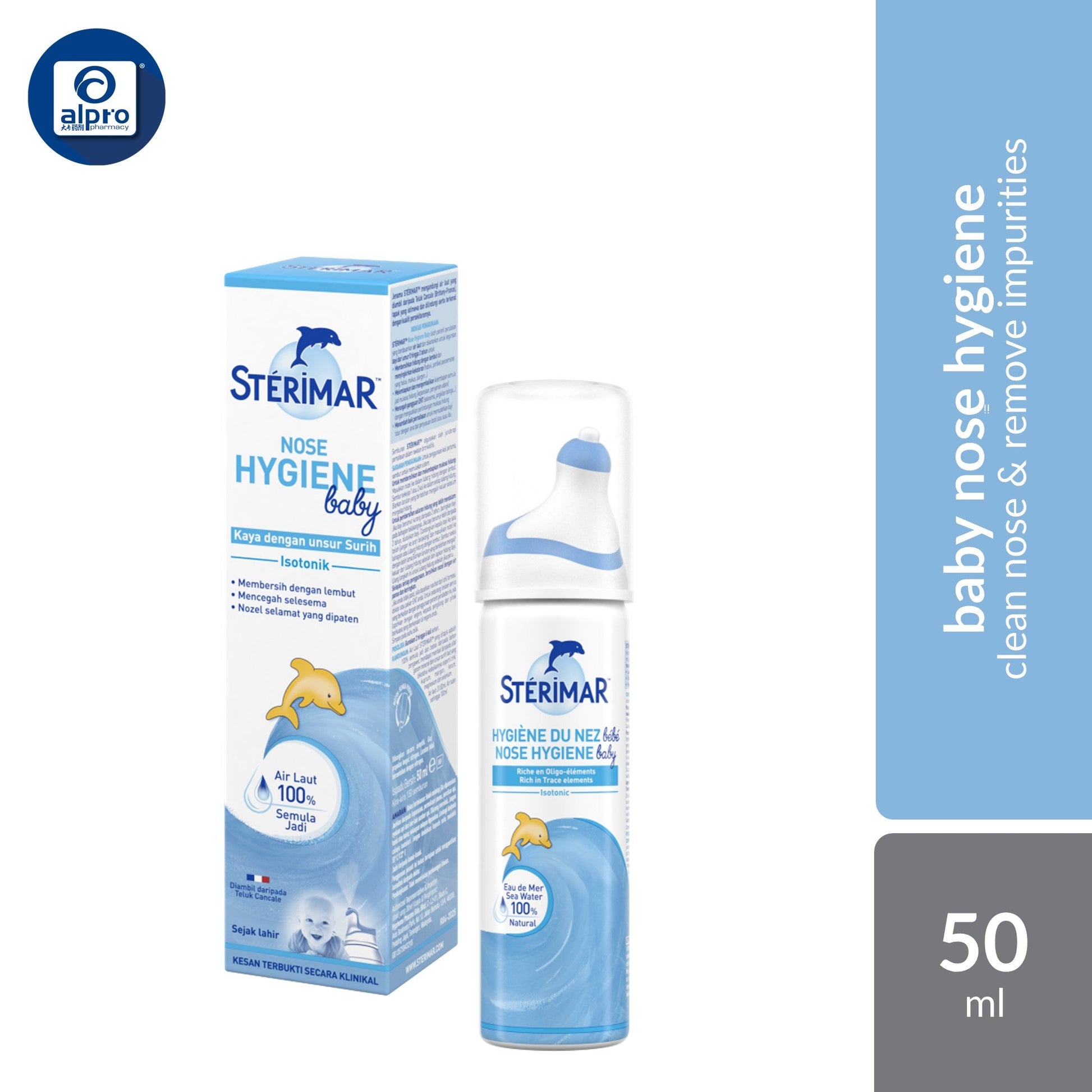 Sterimar Baby Nose Hygiene Isotonic Spray 50ml | Cleans Nose & Remove Impurities Sterimar