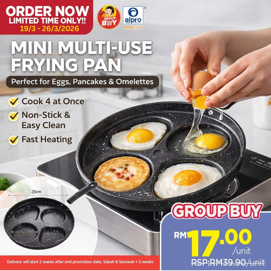 [Group Buy Delivery Starts: 20/4/2026] Mini Multi-Use Frying Pan 1s | Fast Thermal Conductivity Group Buy