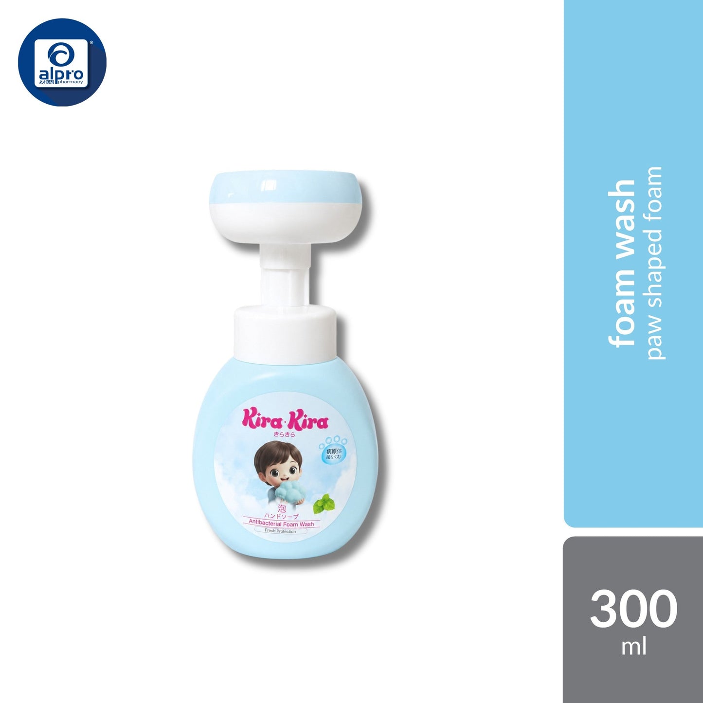 Kira Kira Antibacterial Shaped Foam Wash 300ml (Paw/Flower) 1028