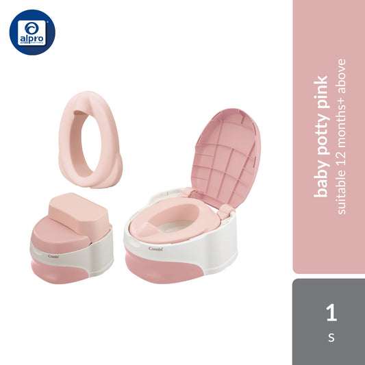 Combi Baby Label Step Up Potty (Pink) | Potty Training Seat & Step Stool