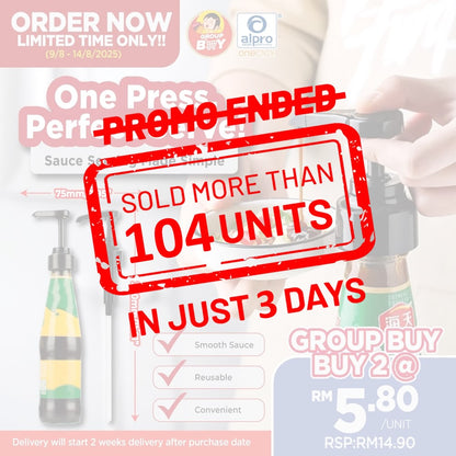 [Group Buy Delivery Starts: 28/08/2025] Pump Sauce Dispenser 1pcs Group Buy