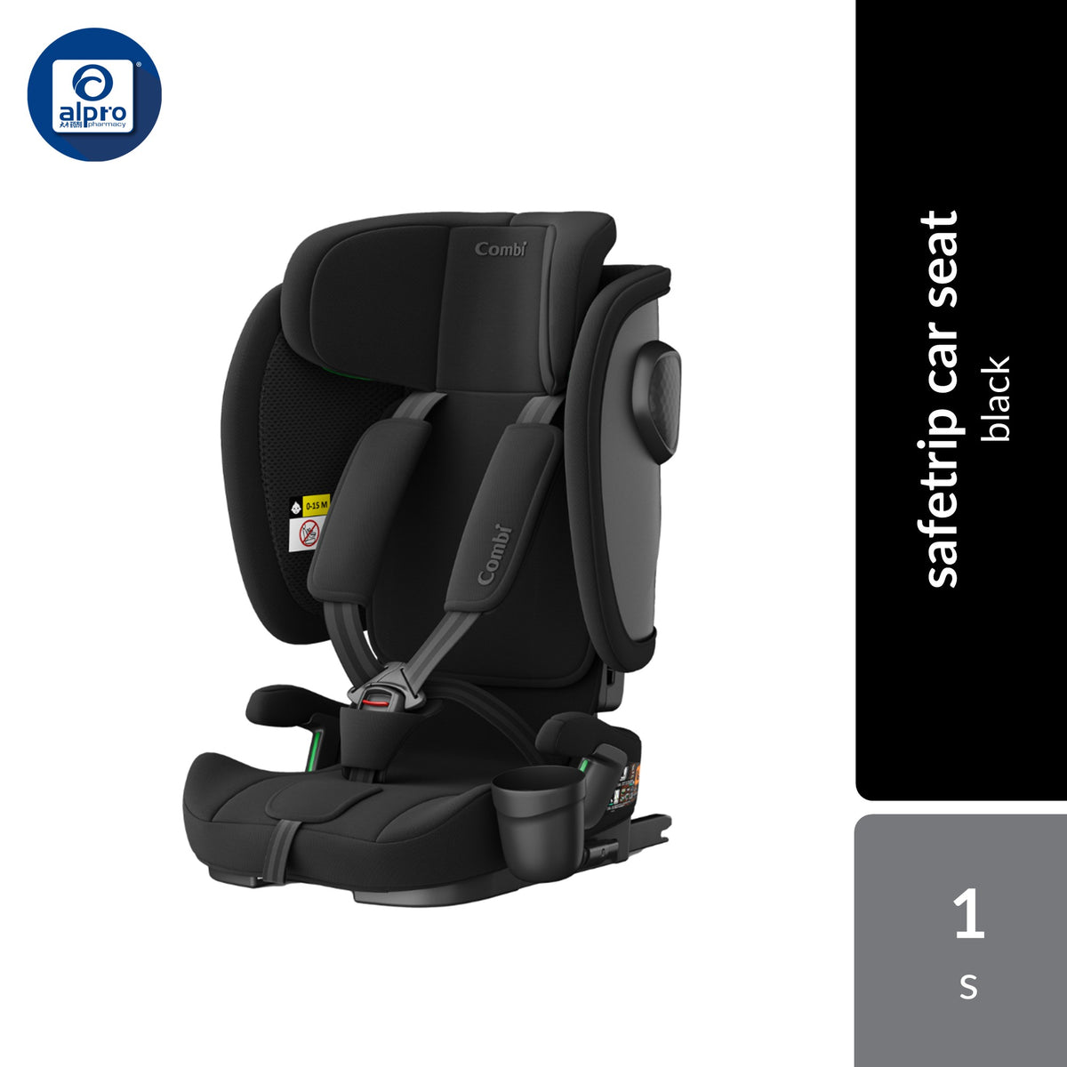 Combi SafeTrip Car Seat (Light Grey/ Black) | R129 i-Size Child Car Seat