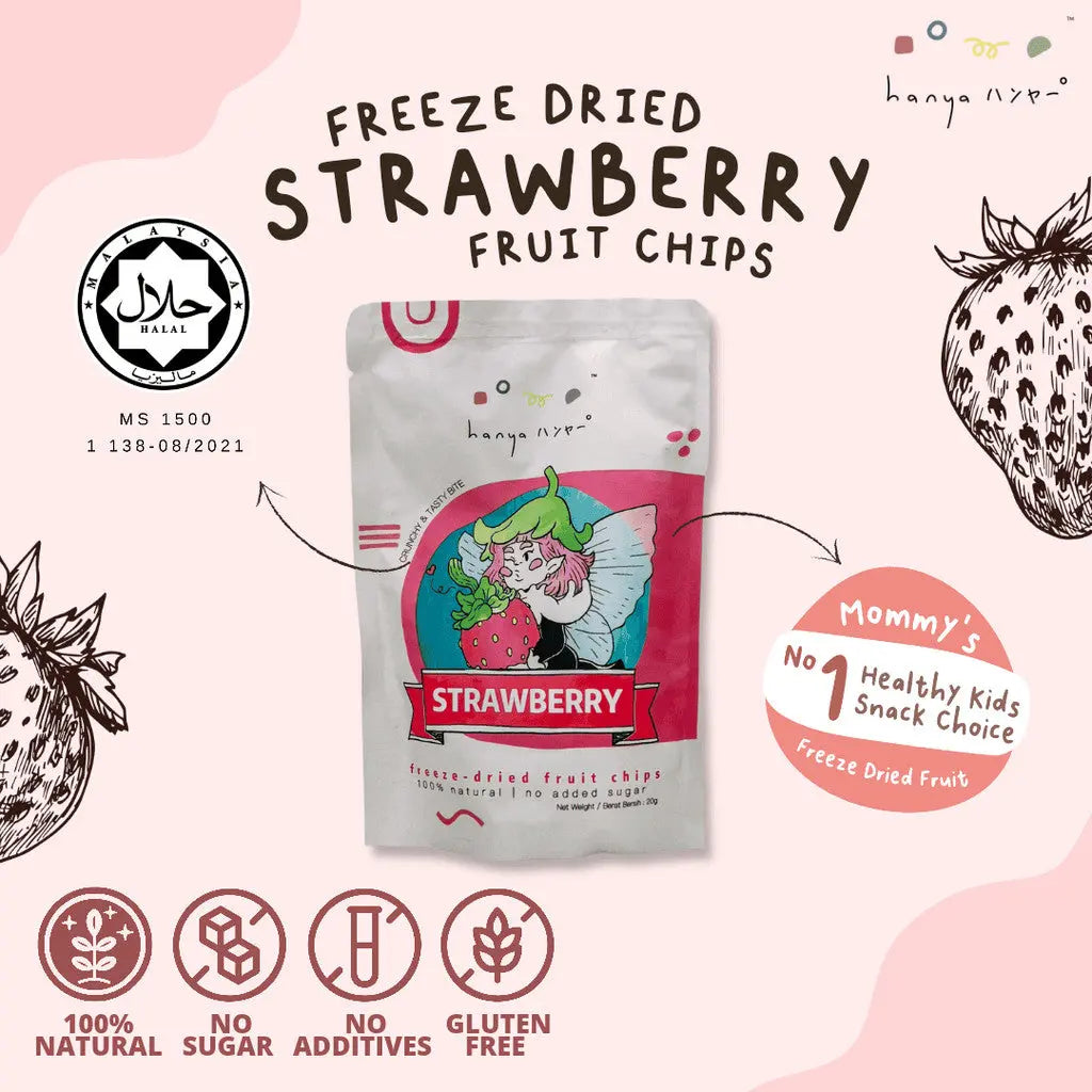 Hanya Freeze-Dried 20g (Strawberry/Banana/ Dragonfruit/Apple) Hanya