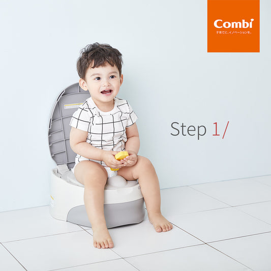 Combi Baby Label Step Up Potty (Pink) | Potty Training Seat & Step Stool