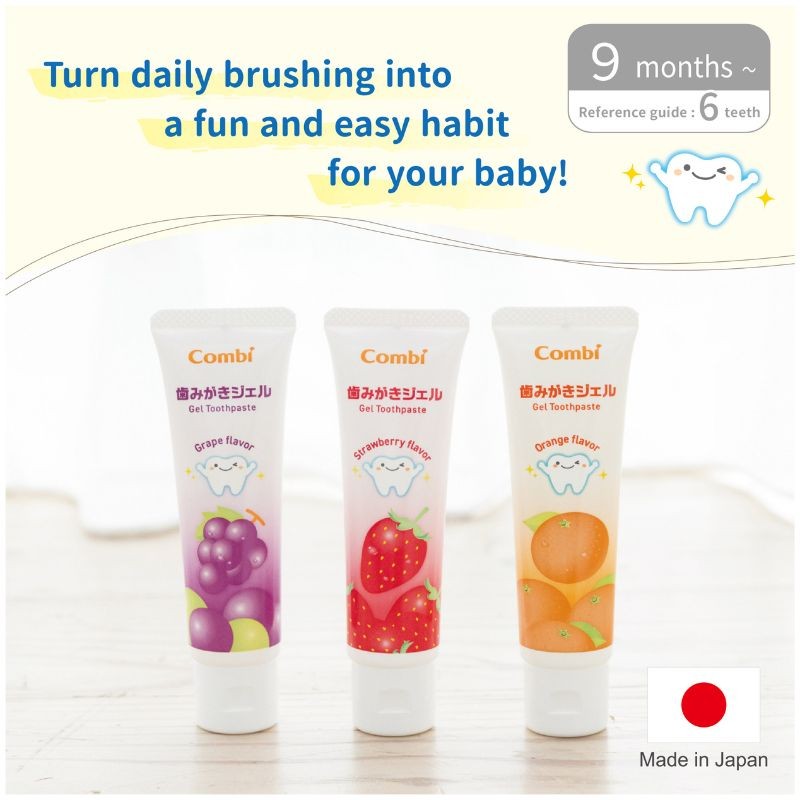 Combi Gel Toothpaste 30g (Strawberry / Orange / Grape)
