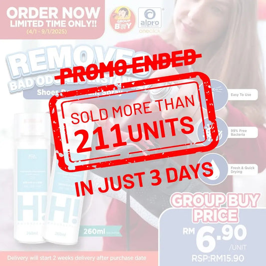 [Group Buy Delivery Starts: 20/1/2025] Shoe Spray Deodorant Anti Smell & Anti Bacterial Group Buy