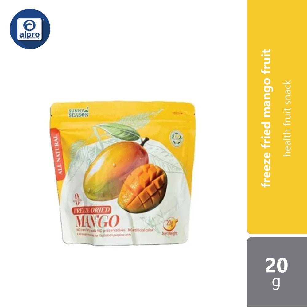Sunny Season 100% Freeze Mango Fruit 20g | Health Fruit Snack Alpro