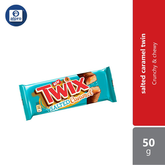 Twix Salted Caramel Twin 50g | Crunchy & Chewy Alpro