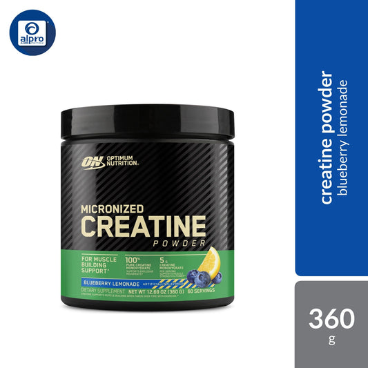 Optimum Nutrition Micronized Creatine (Blueberry Lemonade) 360g | Supports Muscle Strength & Power Building Optimum Nutrition